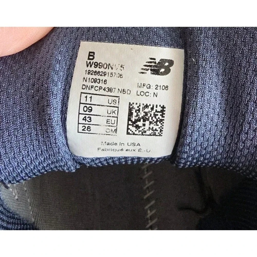 New Balance 990v5 Women's Size 11 W990NV5 NAVY GRAY